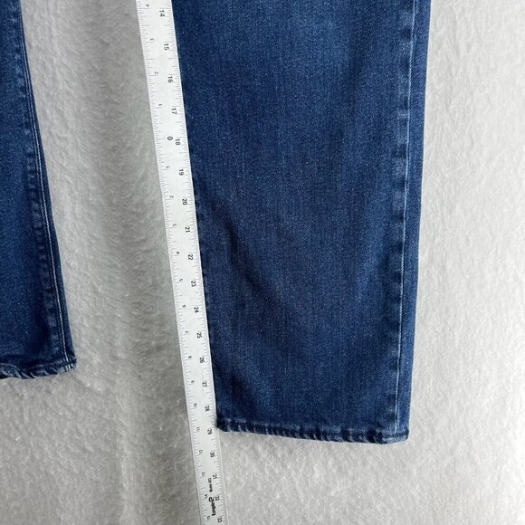 Hugo Boss Jeans Mens 38 Blue Regular Fit Dark Wash Denim Zip Fly Straight Fit - Picture 5 of 12